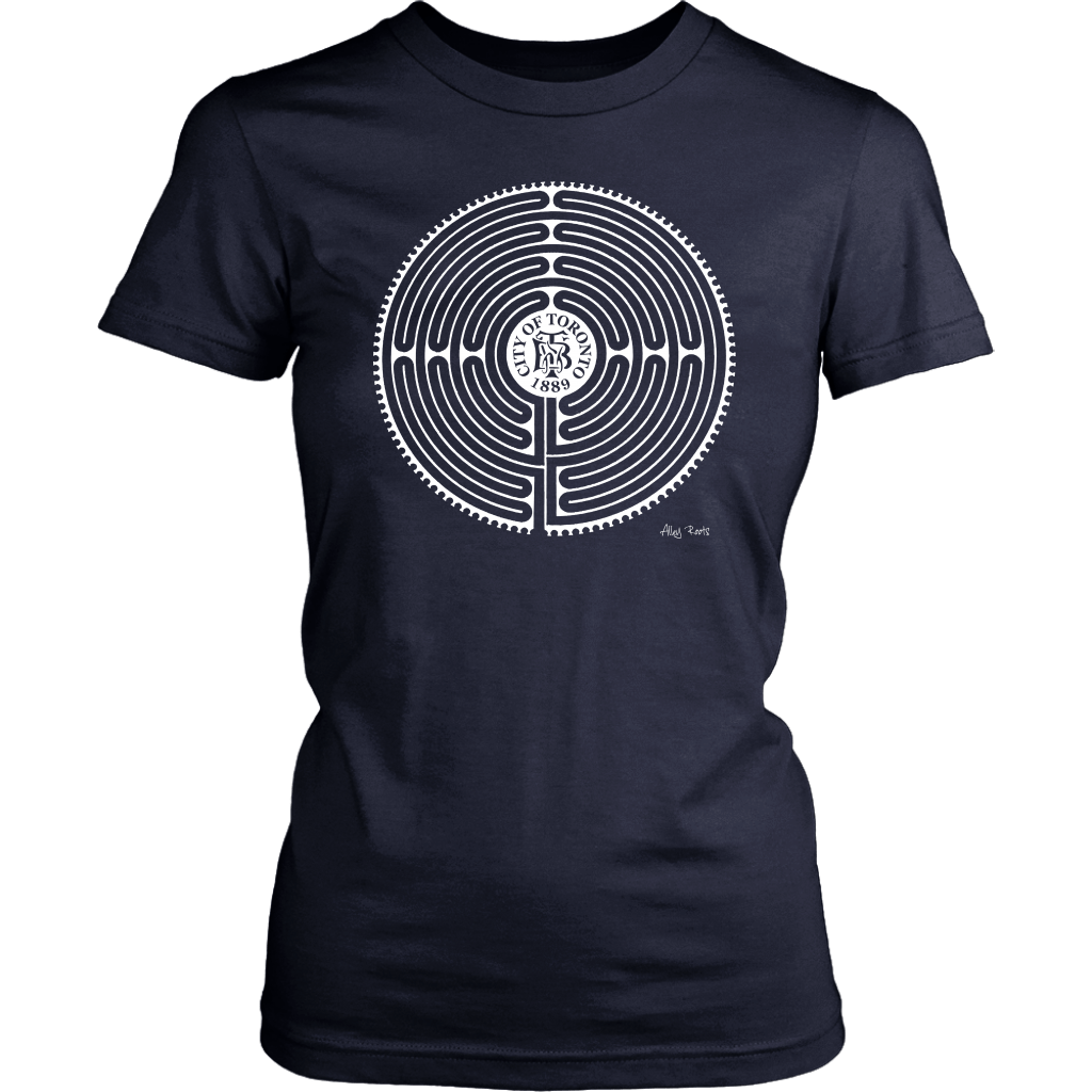 Labyrinth T-Shirt For Her | Navy | Toronto Collection - Alley Roots