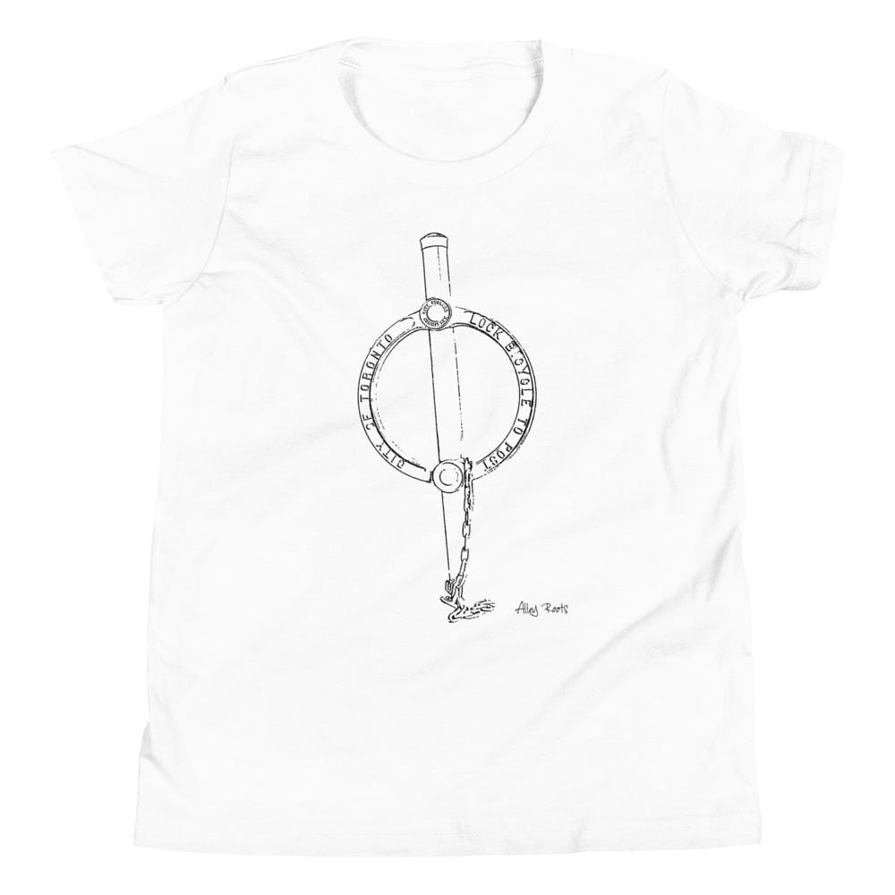 Bike Post | Youth Tee | White | Toronto Collection - Alley Roots