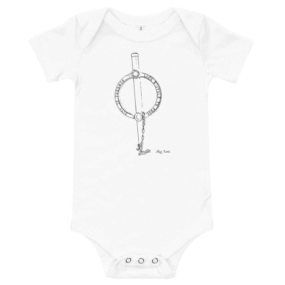 Bike Post | Short Sleeve Onesie | Toronto Collection - Alley Roots