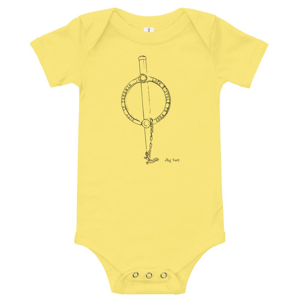 Bike Post | Short Sleeve Onesie | Toronto Collection - Alley Roots