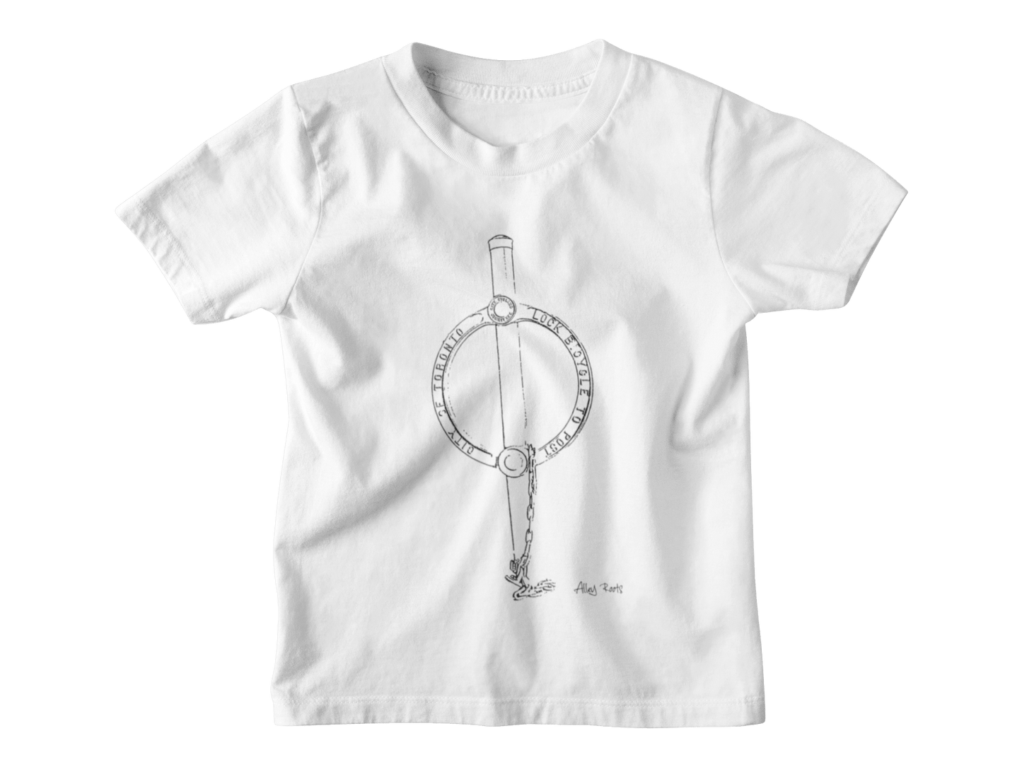 Bike Post | Babies and Toddlers Tee | White | Toronto Collection - Alley Roots