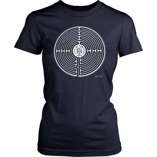 Labyrinth T-Shirt For Her | Navy | Toronto Collection - Alley Roots