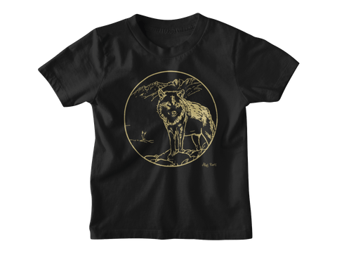Wolf | Tees for Babies and Toddlers | Black | Banff - Alley Roots