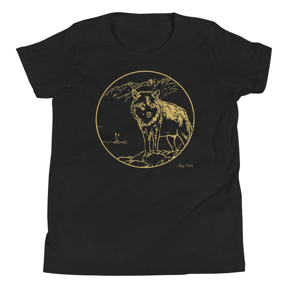 Wolf | Youth Tee | Black | Banff - Alley Roots
