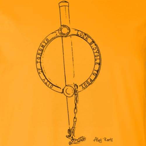 Bike Post T-Shirt for Her | Yellow | Toronto Collection - Alley Roots