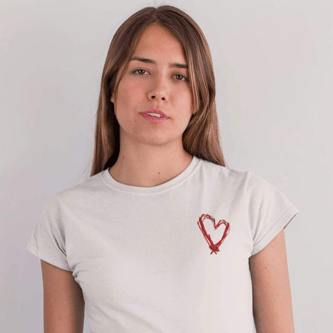 Heart T-Shirt For Her | White | Toronto Collection - Alley Roots