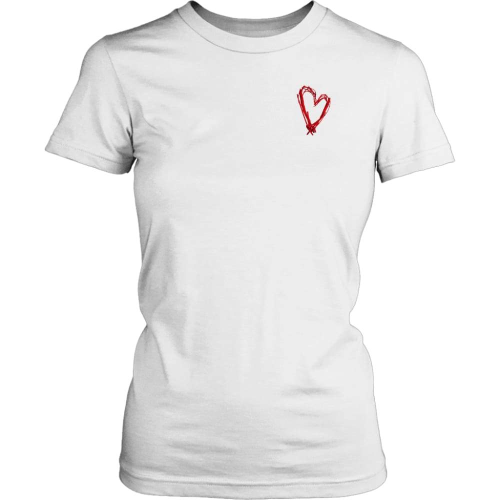 Heart T-Shirt For Her | White | Toronto Collection - Alley Roots