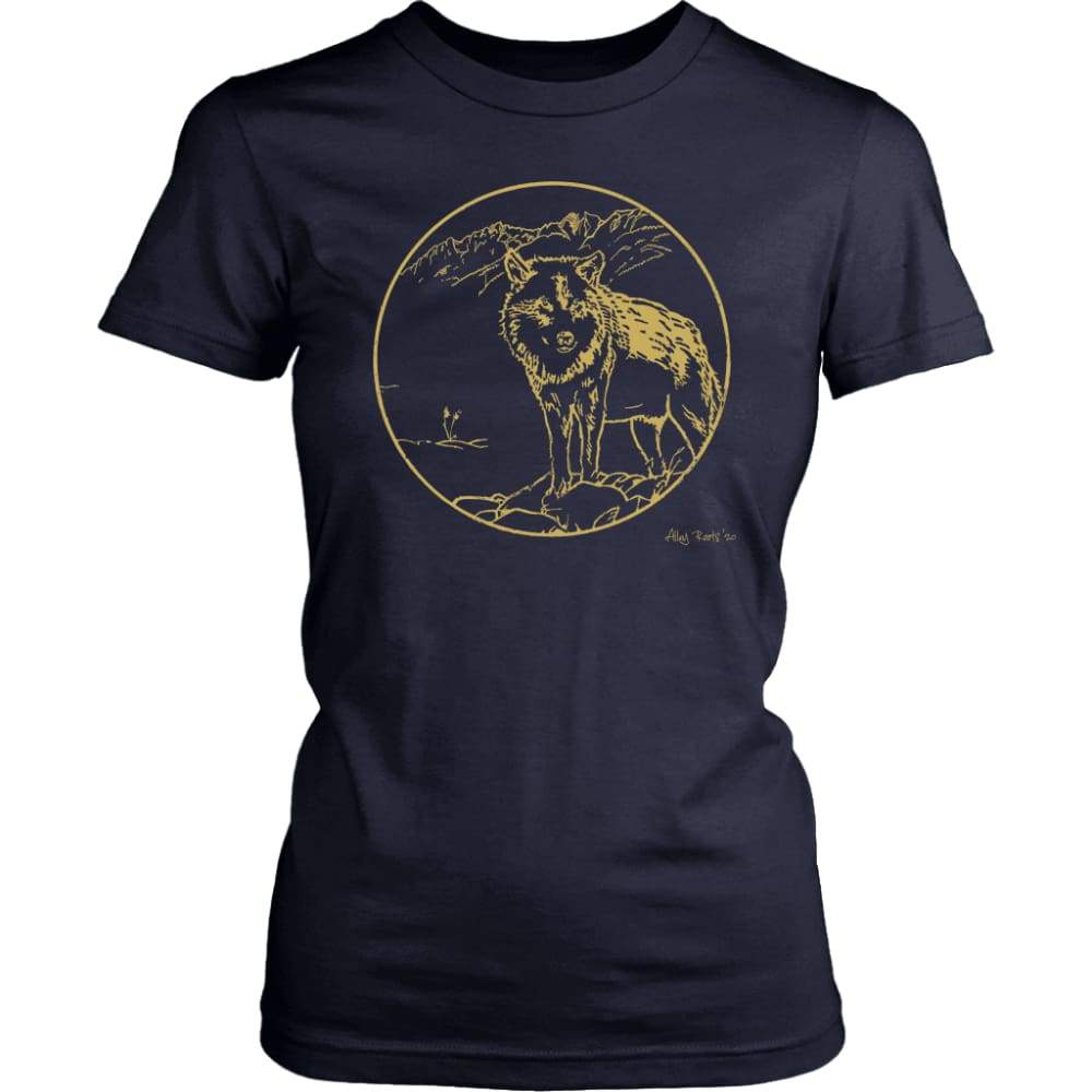 Wolf T-Shirt for Her | Navy | Banff - Alley Roots