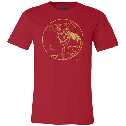 Wolf T-Shirt | Red | Banff Collection - Alley Roots
